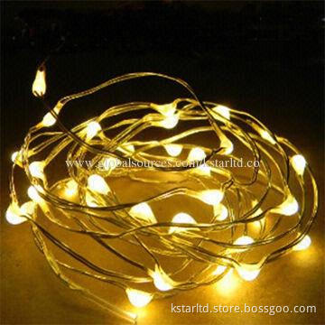 3*AA Battery Lights with 20-piece Warm White LED, Copper Wire, Waterproof Battery Pack